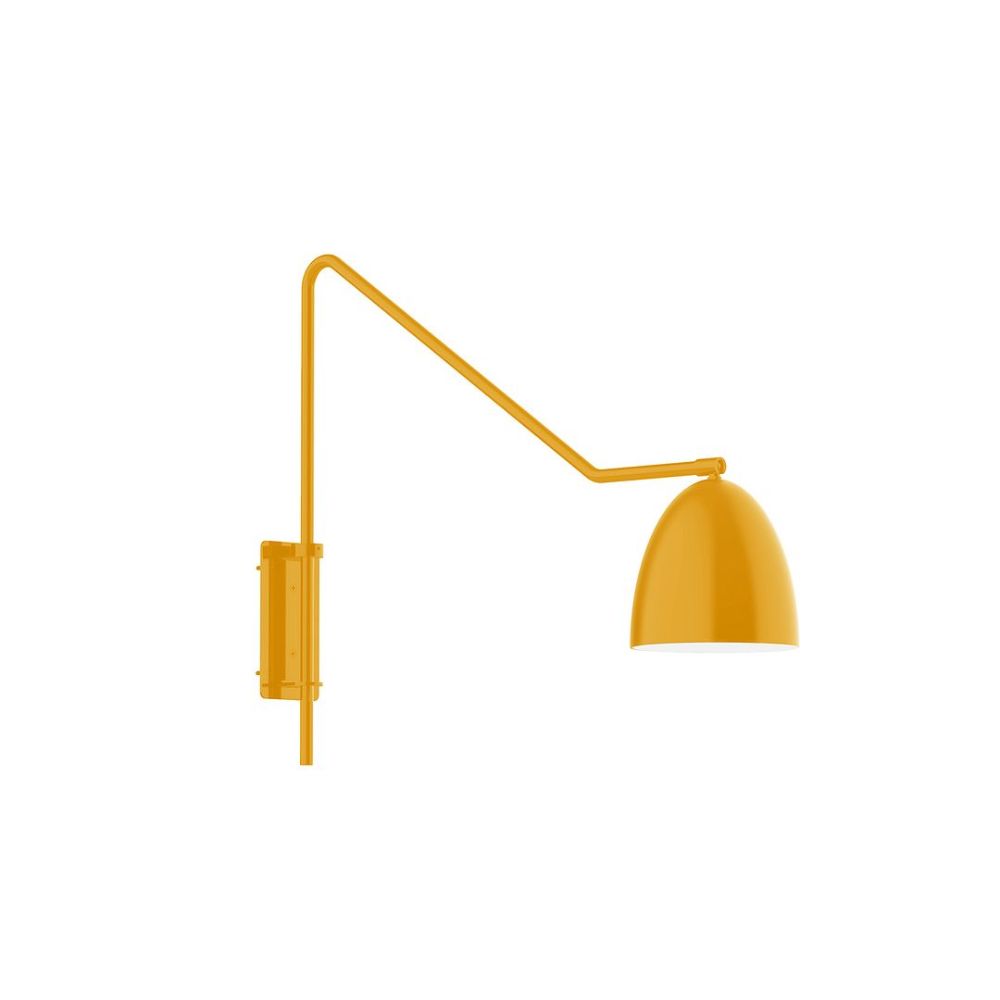Montclair Lightworks SWC417-21 J-Series Wall Swing Arm Light Bright Yellow Finish
